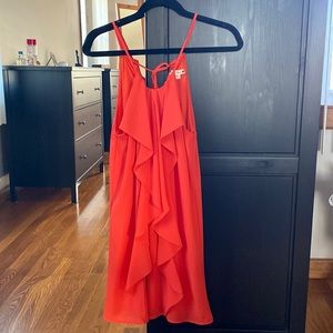 Orange cocktail mini dress